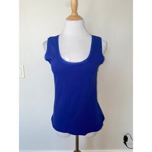 Laurel Blouse Top Sleeveless Blue Tank Knit Size US 12